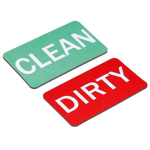 Dishwasher Magnet Clean Dirty Sign Rectangle Red-Green Version,Magnetic,Easy to Slide for Dishwasher Indication