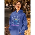 thumbnail image 2 of Bowling Neon Hoodie Women -SPIdeals Designs, Female Small, 2 of 4