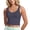 Blue Grey, variant on Womens Sports Bras Longline Wirefree Padded Workout Tank Tops for Women
