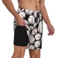 thumbnail image 2 of Fotbe Cute Baseball Traje de Baño para Hombre – Shorts de Natación de Secado Rápido con Forro y Bolsillos-XX-Large, 2 of 6