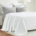 thumbnail image 3 of Superior Clara Cotton Striped Woven Blanket, California King, White, 3 of 13