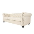 thumbnail image 4 of Home Square Living 2 Piece Microfiber Living Room Sofa Set in Cream, 4 of 9