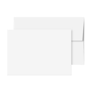 50 Pack Size A7 Envelopes, Luxury Invitation Envelopes 5.31 x 7.28 inch V-Flap Envelopes Quick Seal with Gold Border for 5x7 Cards, Invitations