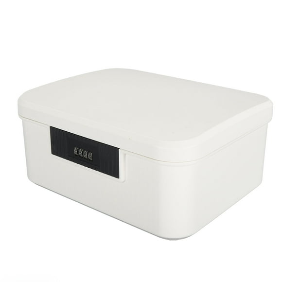 Privacy Box,9L Capacity Lockable Storage Trunk, Fire Resistant Documents Lock Box for Files Items, Partitioned Design, Portable Safe Box for Home Office Use