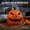 A, variant on Yujia Halloween Orange Hollow Pumpkin Statue, Indoor and Outdoor Decoration for Yard Party Display, 1-Pack, 6.7 inch