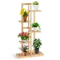 thumbnail image 1 of Costway 5 Tier 6 Potted Plant Stand Rack Bamboo Display Shelf for Patio Yard, 1 of 10