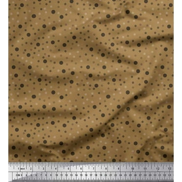 Soimoi Cotton Duck Fabric Dots Shirting Print Sewing Fabric Yard 42 Inch Wide