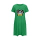 thumbnail image 5 of Camisón corto de talla grande para mujer, camisón de manga corta con estampado de pecho a la moda, camisón para mujer, 5 of 5