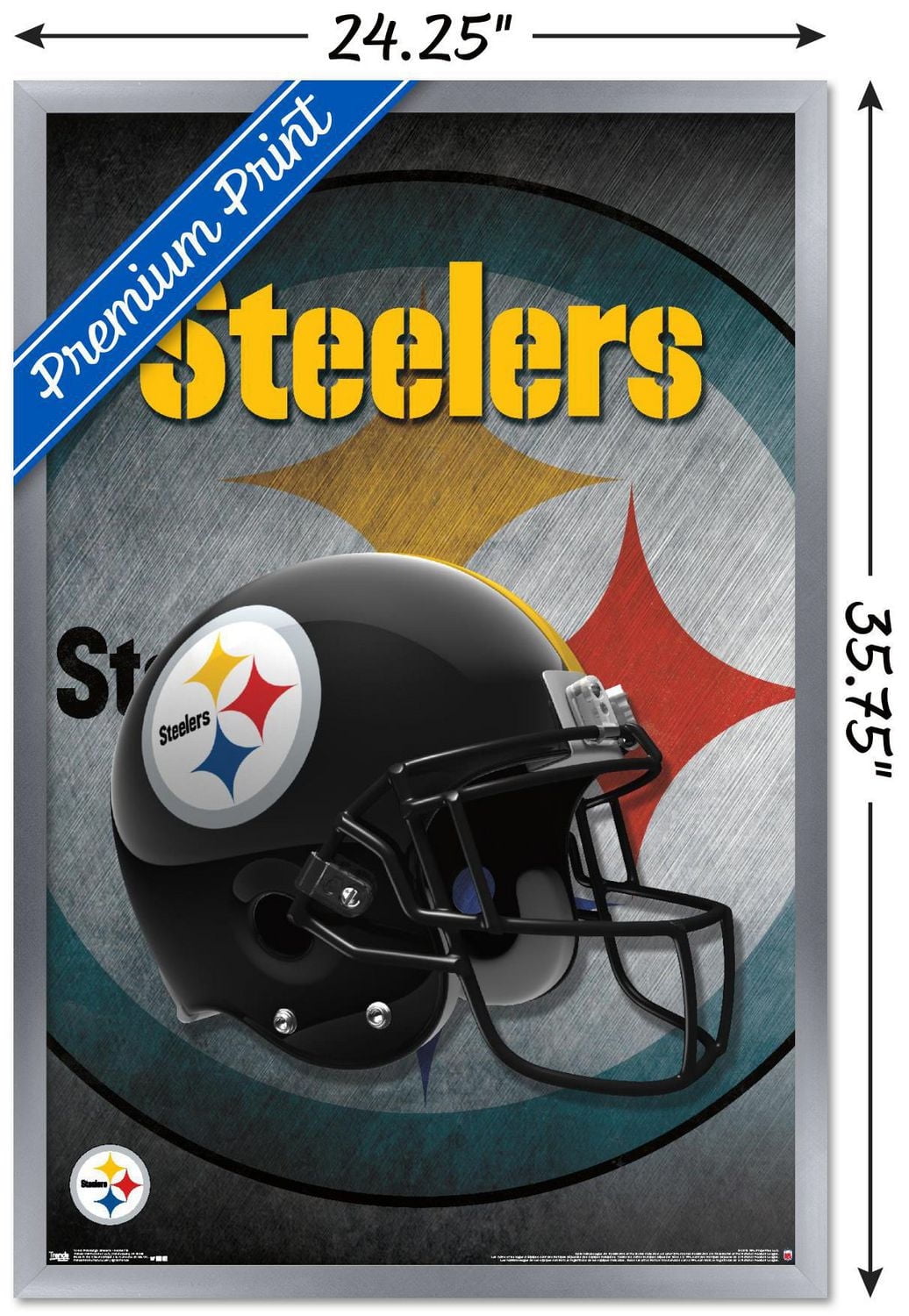 NFL Pittsburgh Steelers - Helmet 16 Wall Poster, 22.375" x 34"