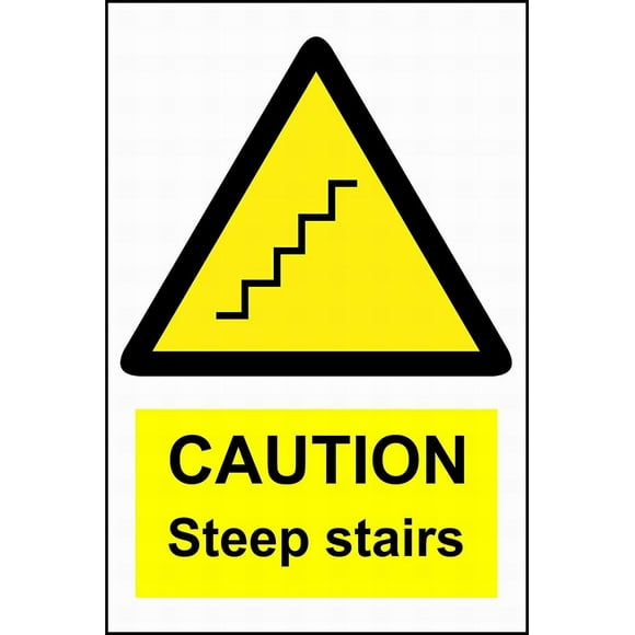 Size: 16" x 12" Caution steep Stairs Warning Sign Metal Signs