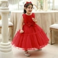 thumbnail image 4 of KAWELL Elegant Flower Girl Dress for Wedding Kids Sleevelesss Lace Pageant Ball Gowns, 4 of 5