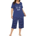 thumbnail image 3 of Langwyqu Plus Size Women Spring Summer 2 Piece Set Loungewear Sleepwear Female Casual Cotton Homewear Sport Suit, 3 of 5
