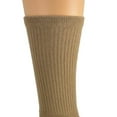 thumbnail image 4 of Sierra Socks Womens Cotton Athletic Crew Cushioned 2 Pair Pack Sport Socks, No Blisters SWMCC 4007 (Sock Size 9-11, Shoe Size 6-10, Tan), 4 of 5