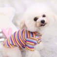 thumbnail image 5 of OutmaxHome Small Medium Dogs Summer Clothes Dog Striped Shirt Vest Pet Outfit for Chihuahua Teddy, 5 of 9