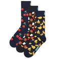 thumbnail image 1 of Happy Socks 3 paquetes de calcetines unisex, caja de regalo, colores mezclados Food 41-46, 1 of 5