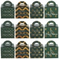 thumbnail image 1 of Shisuyan 12PCS Christms Apples Boxes with Handle Festive Cookies Candy Holder Socks Gift Containers Party Favor for Packaging Decor (Green/Random Pattern), 1 of 9