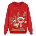 thumbnail image 4 of Fiaer Matching Family Christmas Sweatshirts Cute Funny Reindeer Long Sleeve Xmas Pullover Plus Size Crewneck Trendy Loose Fit Holiday Soft Tops Kid 6Y, 4 of 4