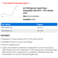 thumbnail image 2 of A/C Liquid Hose - Compatible with 2012 - 2013 Honda Civic, 2 of 2