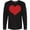AB-Black, variant on Inktastic Red Heart Valentine Long Sleeve T-Shirt