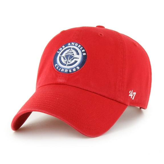 Men's '47  Red LA Clippers Core Logo Clean Up Adjustable Hat