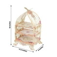 thumbnail image 3 of Efavormart 3 Tier White Peach Birdcage Cardboard Cupcake Stand With Floral Print, Cake Display Dessert Holder - 18", 3 of 11
