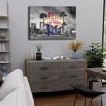 thumbnail image 4 of HFDF Las Vegas Skyline Wall Art Living Room Modern City Poster Decor Black and White Canvas Prints Cityscape Photography Picture Welcome Sign Painting Vintage Artwork Decorations 24x16inch Framed, 4 of 6