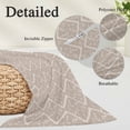 thumbnail image 2 of Brown Pillow Covers, Linen Long Throw Pillow Case, Modern Abstract Art Farmhouse Holiday Pillow Protector Decorative Cushion Cover for Living Room/Bedroom 12" x 20", 2 of 8