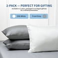 thumbnail image 6 of Dafinner Luxury Set of 2 Pure Mulberry Silk Pillowcases with Hidden Zipper Queen Size, Silky Pillow Cases for Skin & Hair (20x30, White), 6 of 9