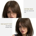 thumbnail image 5 of Ladies Light Brown Side Parting Long Straight Hair Synthetic Female Wigs, 5 of 5