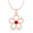 Rose Gold, variant on Daisy Flower Garnet Rose Gold Plated Pendant Gift For Graduation || Ali Baba Jewellery