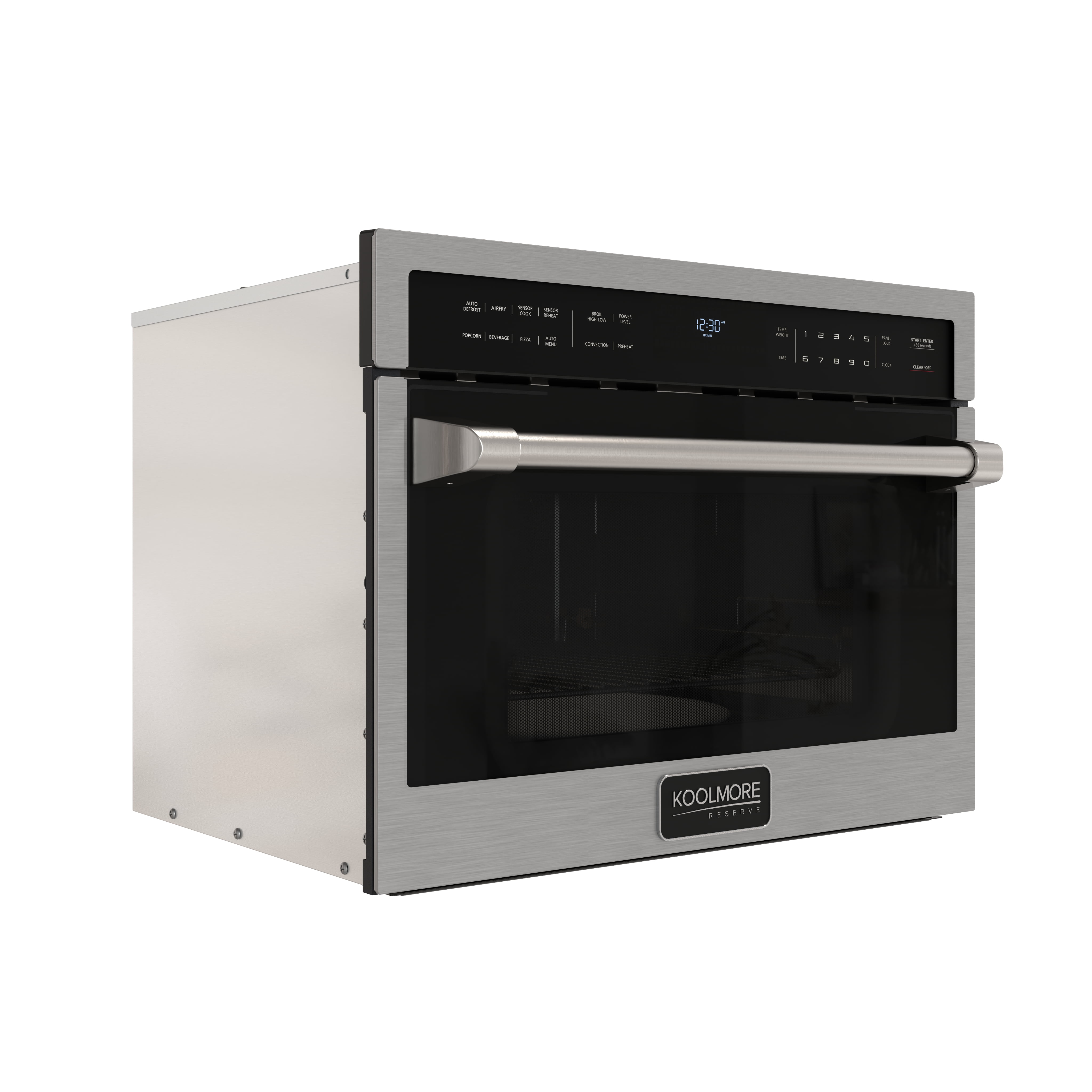 KoolMore Reserve 24 in. Built-In Microwave Convection Oven with Air Fry, 3-in-1 Combo, Sensor Cook, 1.6 cu. ft. in Stainless Steel (KM-CWO24-AFSS)