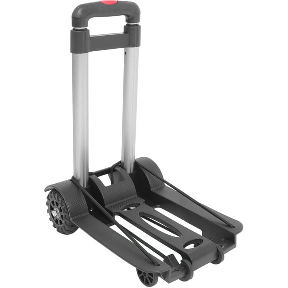 Amosfun Foldable Black Trolley with Adjustable Handle for Easy Transportation