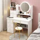thumbnail image 3 of Juego de mesa de tocador de maquillaje con 6 cajones, tocador LED, tocador de maquillaje clásico, mueble de dormitorio para sala de estar, 3 of 4