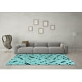 thumbnail image 3 of Ahgly Company Indoor Rectangle Solid Light Blue Modern Area Rugs, 3' x 5', 3 of 4