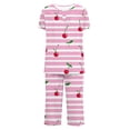 thumbnail image 4 of CAZOFW Womens Pjs,2 Piece Short Sleeve Top,Capri Pant,Loose Soft Home Lounge Sleepwear Sizes S-3X, 4 of 6