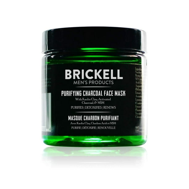 Mascarilla facial Brickell Carbón purificante para hombre, 120 ml, sin perfume