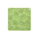 thumbnail image 1 of 3D leaf pattern heat-insulating non-slip square silicone coaster, anti-scalding, light green., 1 of 1