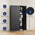 thumbnail image 5 of AUHUP Metal Locker for Employees with lock, Industrial Steel Storage Locker for School Gym Home Office Staff, Black-18 Doors Metal Storage Cabinet, 5 of 10