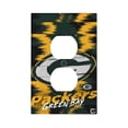 thumbnail image 1 of Panel de interruptores de pared con marco romano de cuero simple para interruptores de luces Packers Switching Panel de interruptores de luz simple, doble o con tirador, 1 of 8