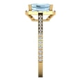 thumbnail image 3 of 1.86 ct Emerald Cut Natural Sky Blue Topaz Solitaire with Simulated Diamond Accents 18K Yellow Gold Womens Engagement Ring, 3 of 5