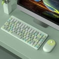 thumbnail image 4 of Teclado inalámbrico colorido de 86 teclas, kit de ratón de 3 teclas, accesorios para PC de escritorio (verde) Ehuebsd Para estrenar, 4 of 6