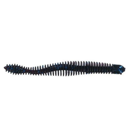 Big Bite Baits Coontail Worm – 4.75 inch Pack of 7 – Blue Fleck – 4CONT-07