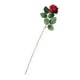 thumbnail image 1 of Elegante ramo de rosas artificiales de franela para jardín nórdico. Rojo brillante, 1 of 8