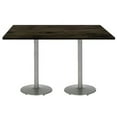 thumbnail image 4 of KFI Studios Urban Loft 6' x 3' Dining Table, Espresso, Silver Base, 4 of 6