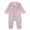 Pale Mauve Classic Gingham, variant on by Gerber Neutral Pajama Romper with Pocket, Sizes 0/3 Months - 18 Months