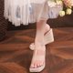 thumbnail image 5 of WILLBEST Sandalias De Playa Para Mujer, Chanclas Transparentes De Verano, Zapatos Tejidos De Paja, Tacones Altos De Gran Tamaño, Zapatillas Informales De Pescador, Moda Para Mujer, 5 of 9