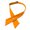 Orange, variant on Women Shirt Tie Solid Color Design Easy Buckle Fastening Criss-Cross Design Neck Tie Graduation Work Uniforms Student Tie