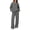 Dark Gray #103, variant on Women's 2 Piece Sweatsuit Set Crewneck Sweatshirt with Front Pocket and Wide Leg Pants Casual Fleece Lounge Set