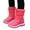 Hot Pink, variant on Rrunsv Kids Snow Boots for Boys and Girls Winter Outdoor Waterproof and Non-Slip Snow Shoes Blue(Size 2 Big Kids)