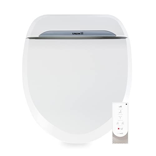 BioBidet USPA 6800 Adjustable Bidet Toilet Seat with Wireless Remote, Dual Nozzle, Side Panel